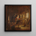 Flirtation dans une étable - Govert Dircksz Camphuysen — gerahmtes Bild an der Wand
