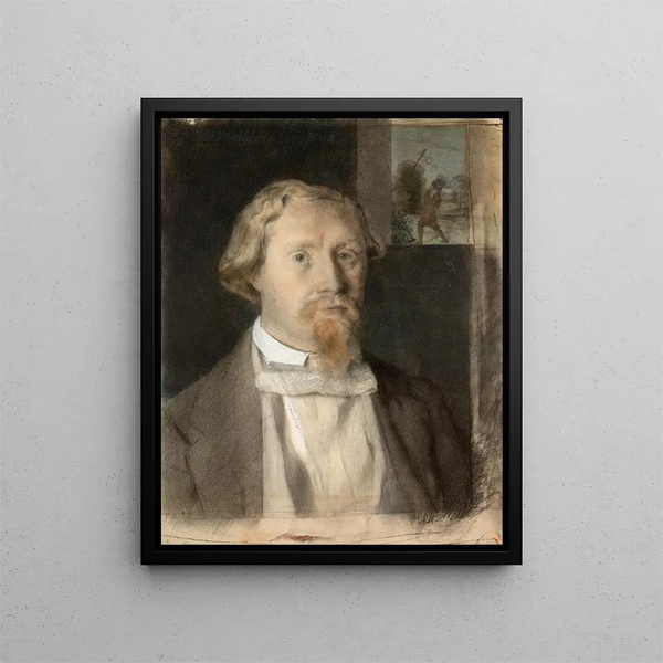 Portrait of Charles Desforges de Vassens - Félix Bracquemond — gerahmtes Bild an der Wand