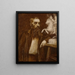 Portrait des Bildhauers Armand Le Véel - Félix Bracquemond — gerahmtes Bild an der Wand