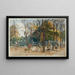 Die Platz der Schulen und der Rathausplatz im 14. Arrondissement - Félix Brard — gerahmtes Bild an der Wand