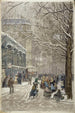 Der Marktplatz, die Brézin-Straße und die Avenue du Maine - Félix Brard — Ansicht des Kunstwerks