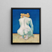 Frau blond gebeugt von hinten - Félix Vallotton — gerahmtes Bild an der Wand