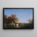 Wildpferde in der Camargue - Félix Ziem — gerahmtes Bild an der Wand