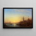 Sonnenuntergang am Esclavons-Ufer in Venedig - Félix Ziem — gerahmtes Bild an der Wand