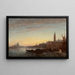 Gondoliers am Ufer der Sklaven in Venedig - Félix Ziem — gerahmtes Bild an der Wand
