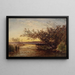 La Camargue Sonnenuntergang - Félix Ziem — gerahmtes Bild an der Wand