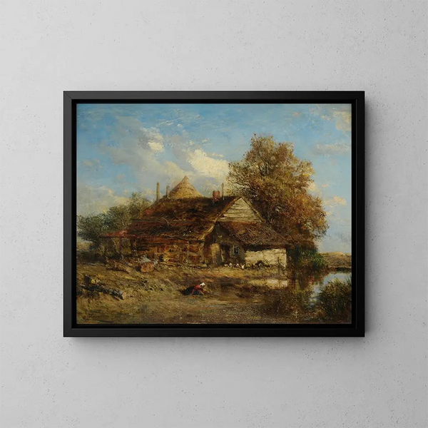 La Chaumière - Félix Ziem — gerahmtes Bild an der Wand