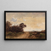 La Forêt de Fontainebleau aux environs de Barbizon - Félix Ziem — gerahmtes Bild an der Wand
