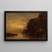 Die Seine in Billancourt, Sonnenuntergang - Félix Ziem — gerahmtes Bild an der Wand