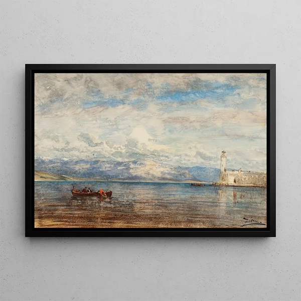 Hafen von Martigues - Félix Ziem — gerahmtes Bild an der Wand