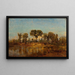 Der Rhône zwischen Arles und Avignon - Félix Ziem — gerahmtes Bild an der Wand