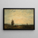 Segelboote Karavellen bei Sonnenuntergang Niederlande - Félix Ziem — gerahmtes Bild an der Wand