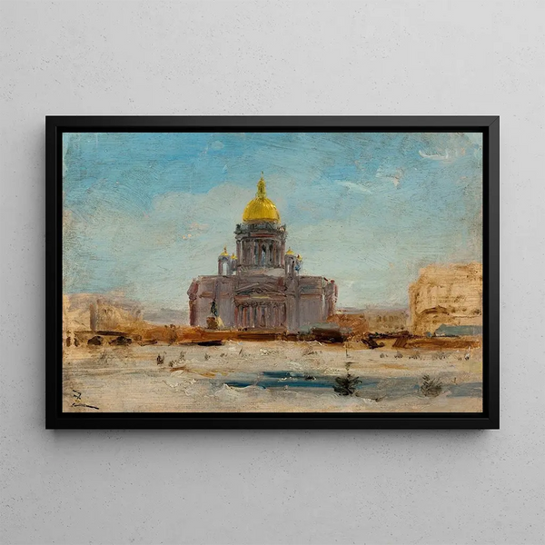 Sankt-Petersburg Sankt Isaac - Félix Ziem — gerahmtes Bild an der Wand