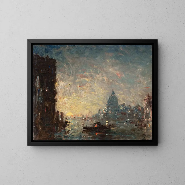 Venedig bei Sonnenuntergang - Félix Ziem — gerahmtes Bild an der Wand