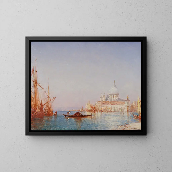 Venise, la Salute, effet de matin - Félix Ziem — gerahmtes Bild an der Wand