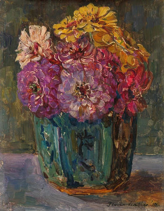 Floris Verster - Still Life with Zinnias in a green Jar.webp