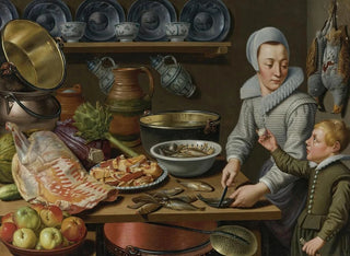 Szene in der Küche - Floris van Schooten — Ansicht des Kunstwerks
