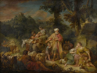Jacob und seine Familie auf dem Weg nach Ägypten - Schule von François Boucher — Ansicht des Kunstwerks