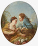 Die brütenden Vögel - François Boucher Schule — Ansicht des Kunstwerks