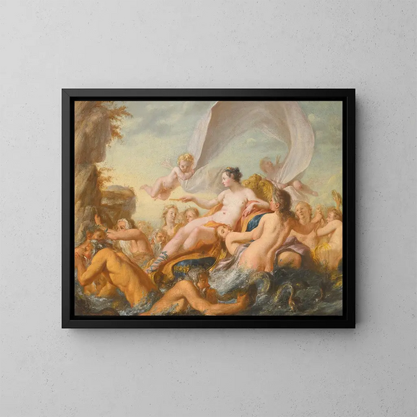 Der Triumph der Venus - Schule von François Boucher — gerahmtes Bild an der Wand