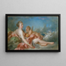 Venus und Cupido - Schule von François Boucher — gerahmtes Bild an der Wand