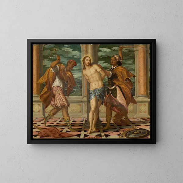 La Flagellation - Schule von Paolo Veronese — gerahmtes Bild an der Wand