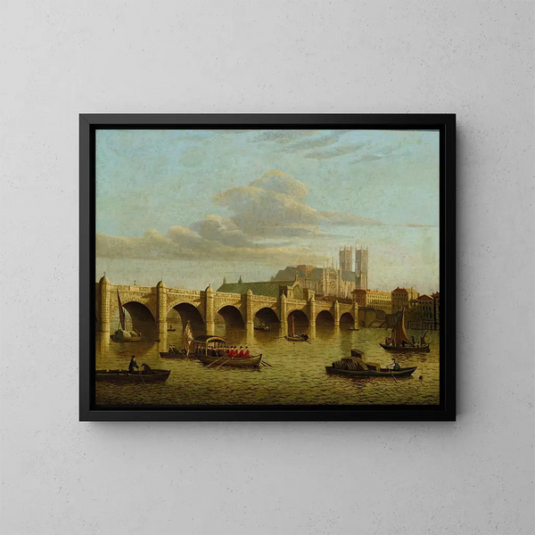 Pont de Westminster - Ecole de Sir John Dean Paul — gerahmtes Bild an der Wand