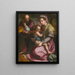 Die Heilige Familie - Schule von Andrea del Sarto — gerahmtes Bild an der Wand