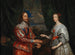 Portrait des Königs Karl I. und Königin Marie Henriette - Schule von Antoine van Dyck — Ansicht des Kunstwerks