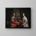 Portrait des Königs Karl I. und Königin Marie Henriette - Schule von Antoine van Dyck — gerahmtes Bild an der Wand