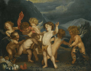 Putti in einer Landschaft - Schule von Antoine van Dyck — Ansicht des Kunstwerks