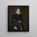 Portrait einer Hofdame - Schule von Antonis Mor — gerahmtes Bild an der Wand