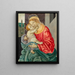 Die Jungfrau mit Kind - Schule von Filippo Lippi — gerahmtes Bild an der Wand