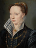 Portrait von Claude Catherine de Clermont-Tonnerre Herzogin von Retz 1543-1603 - Schule von François Clouet — Ansicht des Kunstwerks