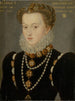 Portrait Élisabeth von Österreich, Ehefrau von König Karl IX. von Frankreich - Schule von François Clouet — Ansicht des Kunstwerks
