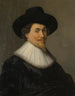 Portrait eines Mannes in Schwarz - Schule von Frans Hals — Ansicht des Kunstwerks