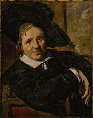 Follower of Frans Hals - Portrait of a man seated and wearing a hat.webp