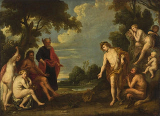 Der Midas-Urteil - Jacob Jordaens Schule — Ansicht des Kunstwerks