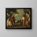 Der Midas-Urteil - Jacob Jordaens Schule — gerahmtes Bild an der Wand