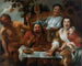 Der Satyr und der Bauer - Schule von Jacob Jordaens — Ansicht des Kunstwerks