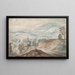 Landschaft mit Dorf bei einer Kreuzung und weiter Blick - Jan Brueghel der Ältere Schule — gerahmtes Bild an der Wand
