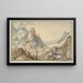 Landschaft mit Bergen - Schule von Jan Brueghel dem Älteren — gerahmtes Bild an der Wand