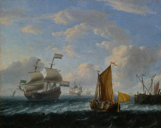 Kriegsschiffe der Niederlande - Ludolf Backhuysen Schule — Ansicht des Kunstwerks
