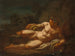 Ein Flussgott, der sich in einer Landschaft ausstreckt - Schule von Nicolas Poussin — Ansicht des Kunstwerks