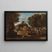 Landschaft mit der Sammlung der Asche von Phokion - Schule von Nicolas Poussin — gerahmtes Bild an der Wand