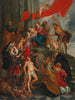 Die Jungfrau mit Kind mit Heiligen (Fallkonflikt) - Schule von Peter Paul Rubens — Ansicht des Kunstwerks