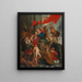 Die Jungfrau mit Kind mit Heiligen (Fallkonflikt) - Schule von Peter Paul Rubens — gerahmtes Bild an der Wand