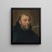 Portrait eines Mönchs - Schule von Peter Paul Rubens — gerahmtes Bild an der Wand