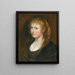 Portrait einer jungen Frau mit geflochtenen Haaren, genannt Hélène Fourment - Schule von Peter Paul Rubens — gerahmtes Bild an der Wand