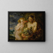 Satyre und Bacchante - Schule von Peter Paul Rubens — gerahmtes Bild an der Wand